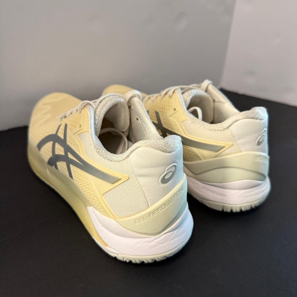 Asics Gel-Resolution 8 Womens Tennis Shoes Cream Silver 1042A072 Size 10 - Picture 10 of 16